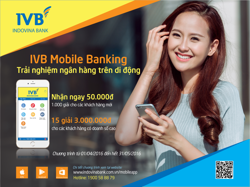 IVB chính thức ra mắt dịch vụ Mobile Banking