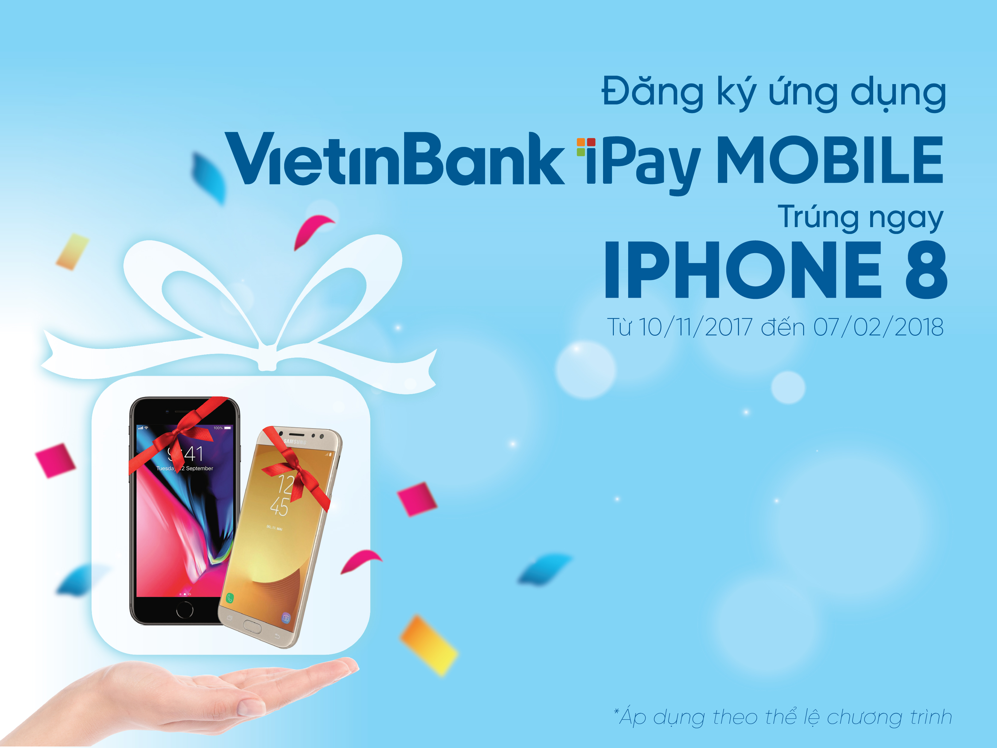 Trải nghiệm ứng dụng VietinBank iPay Mobile, Trúng ngay iPhone 8